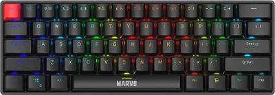 Image de Marvo Saber 61 Clavier de jeu à touches mécaniques Noir Noir One Size