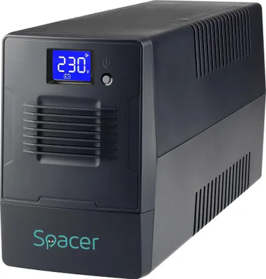 Immagine prodotto di UPS Spacer Line Int. con gestione SPUP-2000D-LIT01, 2000VA/1200W, AVR, LCD, 4 prese a terra
