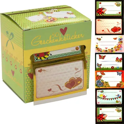 Produktbild von 50 selbstklebende Aufkleber für Geschenke