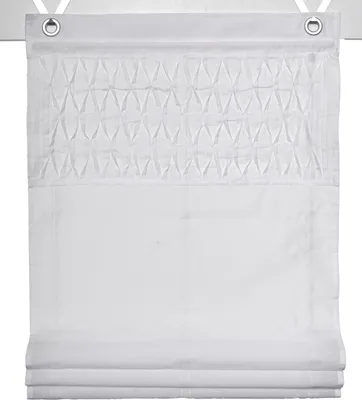 Produktbild von Kutti Raffrollo Ösenrollo Tuck Weiss 45 * 140 cm