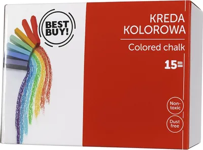 Obrázok produktu pre Ravi hrubá farebná krieda 15 ks. - 6 farieb na kreslenie a tabule