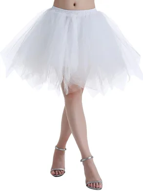 Produktbild von Karneval Erwachsene Damen 80's übergröße Tüllrock Tütü Röcke Tüll Petticoat Tutu