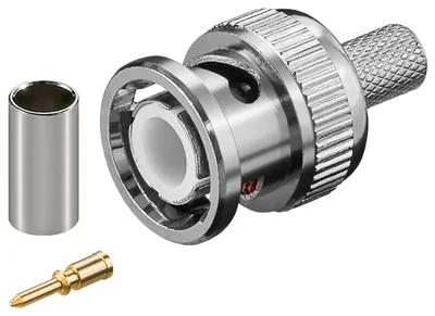 Produktbild von Goobay BNC-Crimpstecker - für RG59/U-Kabel, mit vergoldetem Pin, 1 Stück