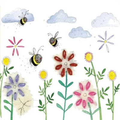 Produktbild von Untersetzer C219 Bienen und Blumen – Alex Clark
