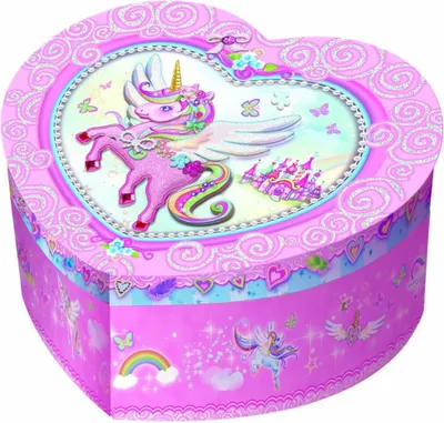 Immagine prodotto di Portagioie musicale cuore unicorni