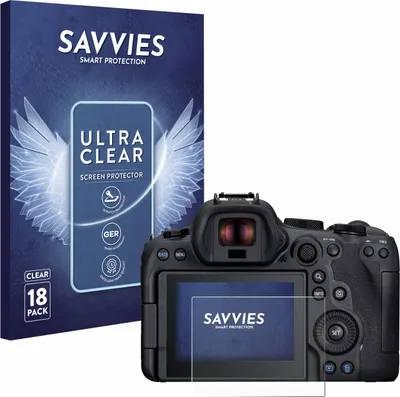 Produktbild von 18x Für Canon EOS R6 Mark II Schutzfolie Savvies Displayschutz Display Schutz Folie Klar Transparent