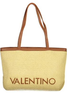 Produktbild von Elegante braune Damentasche mit Pouch, Stickerei und Kontrastdetails