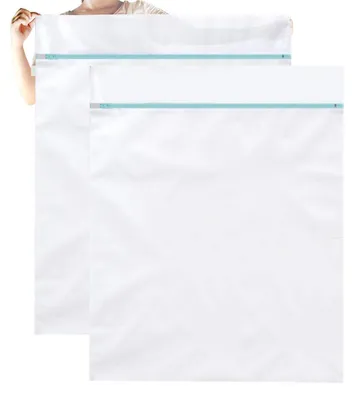Image de OTraki, 2 grands sacs à linge, 109,2 x 88,9 cm, sac à linge en filet avec fermeture éclair