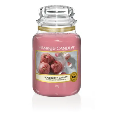Produktbild von Yankee Candle Classic Housewarmer Gross, Roseberry Sorbet, Duftkerze, Raum Duft im Glas / Jar, 1651388E