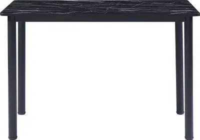 Produktbild von Esstisch ’Tammela’ für 4 Personen 120 x 60 cm Stahlbeine Marmor-Optik, schwarz