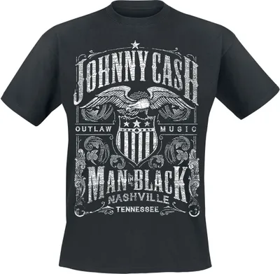 Produktbild von Johnny Cash T-Shirt Herren Outlaw Music schwarz XL