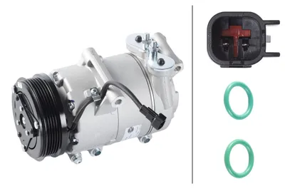 Obrázok produktu pre Klimakompresor 12 V, Ø 108 mm, HELLA Thermo-Expertise, vhodný napr. pre FORD FOCUS