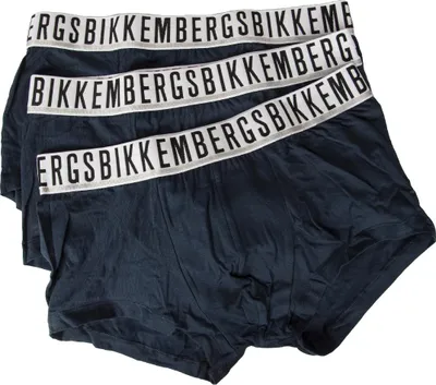 Zdjęcie produktu dla Męskie bokserki BIKKEMBERGS, zestaw 3 sztuk, elastyczne bokserki z bawełny stretch, bielizna, nr produktu BKK1UTR01TR TRI-PACK TRUNK, rozmiar S – EU S – US XS – FR 2, 95% bawełna, 5% Elasthan