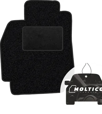 Produktbild von moto-MOLTICO Fahrer Fußmatte Auto Velours Fahrerseite Autoteppiche Schwarz Fahrermatte 1-teilig passend für Renault Megane II 2002-2008