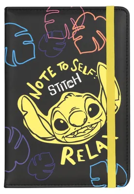 Produktbild von A5-Notizbuch, 80 Blatt, liniert, mit Gummiband, Disney Black Stitch, Motiv 2 – PATIO