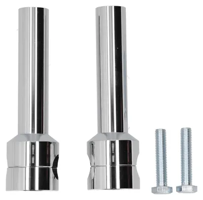 Immagine prodotto di Adattatore rialzato rotondo per manubrio, universale per manubri da moto con diametro di 22 mm, cromato