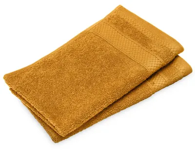Productafbeelding van Set van 2 Gastendoeken - 30 x 50 cm - Geel/Curry