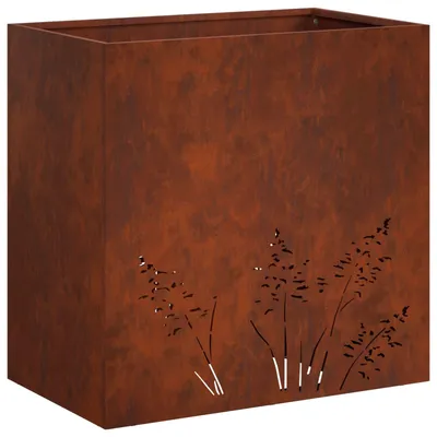 Obrázek produktu pro vidaXL Venkovní květináč s rustikálním vzhledem, 50 x 30 x 49 cm, vyrobený z odolné oceli