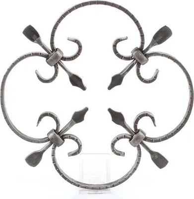 Produktbild von LogistSystem - Schmiedeeisen Ornament Eisen geschmiedet 250x250mm - z.B. als Element für Fenstergitter - Geländer - Zaun - Tor - Rosetten - Gitter 13.007