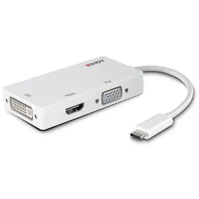 Image de Lindy 43273 Lindy Convertisseur USB 3.1 type C vers 3 écrans HDMI DVI VGA