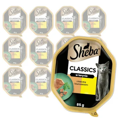 Produktbild von Sheba Classics 12 x 85 g Schale Alleinfuttermittel für Katzen mit Ente und Huhn in Terrine