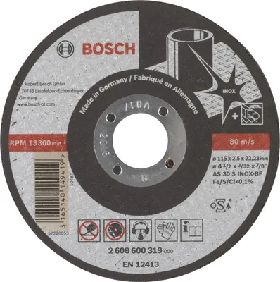 Produktbild von Bosch Trennscheibe gerade Expert for Inox AS 30 S INOX BF 115 mm 22,23 mm 2,5 mm - 2608600319