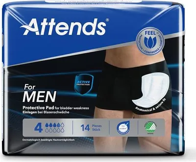 Image de ATTENDS For Men 4 - 24 paquets de 14 protections