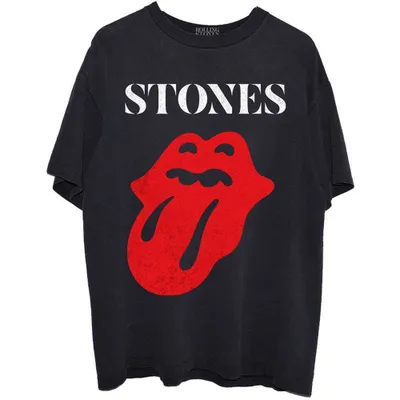 Obrázok produktu pre The Rolling Stones Sixty Classic Vintage Solid Tongue Black M Tričko