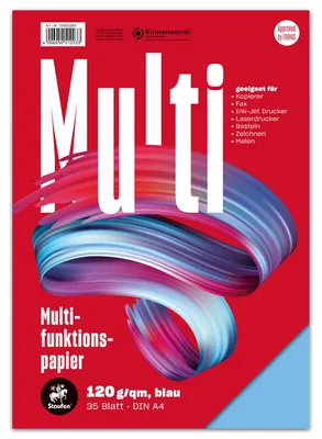 Image de Staufen® 734051293 Multifunktionspapier 7X PLUS - A4, 120 g/qm, blau, 35 Blatt