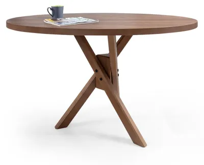 Produktbild von Skye Decor, Hochwertiger Esstisch 130 cm, Walnuss MDF, 100% Melamin, 3-teilig