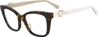 Zdjęcie produktu dla Okulary damskie Moschino Love MOL621 w kolorze białym z wzorem Havana, rozmiar 52/17/140