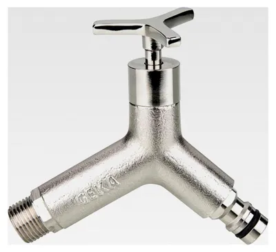 Produktbild von Design-Wasserhahn G 1/2 Zoll aus Messing mit Stecker, Silber, 18 x 8 x 13 cm