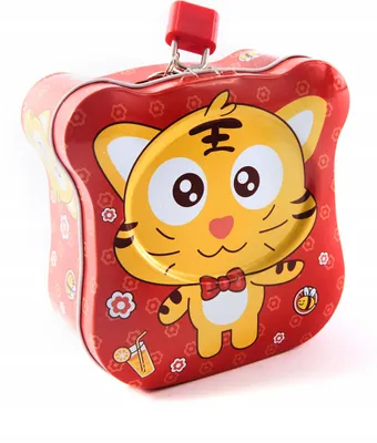 Produktbild von Kinder Spardose Metall mit Schloss - Bunte Sparbüchse Abschließbar Geschenkidee 14cm