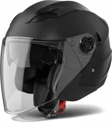 Produktbild von VINZ Calobra Jethelm mit Sonnenblende und Visier | Roller Helm Motorradhelm | ECE 22.06  | in Gr. XS-XXL - Mattschwarz | XL (60 - 61 cm)