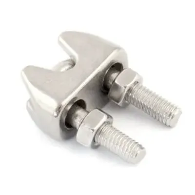 Produktbild von Edelstahl BÜGEL 2mm  50 Stück    Klemme Drahtseilklemme Seilklemme V4A