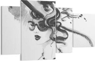 Produktbild von Bild auf Leinwand - Leinwandbild - Frau Modell - 120x70cm - Wand Bild - Wanddeko - Wandbilder - Leinwanddruck - Bilder - Kunstdruck - Wanddekoration - Leinwand bilder - Wandkunst - DL120x70-4066