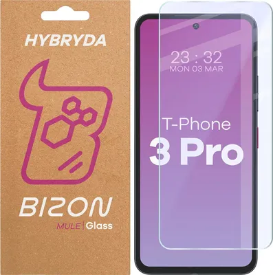 Produktbild von Flexibles Hybridglas für T Phone 3 Pro, Bizon Glass Mule