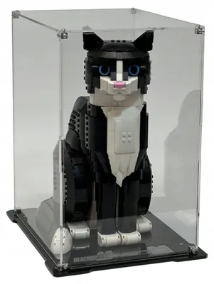 Obrázok produktu pre Čierna vitrína pre stavebnicu LEGO® 21349 Ideas – Čierno-biela mačka