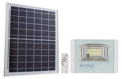 Immagine prodotto di V-TAC faro led16W ad alimentazione solare con pannello fotovoltaico batteria sostituibile 4000K IP65 - 10406