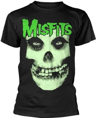 Produktbild von Misfits - "Glow Jurek Skull" T-Shirt für Herren/Damen Uni PH351 (L) (Schwarz)