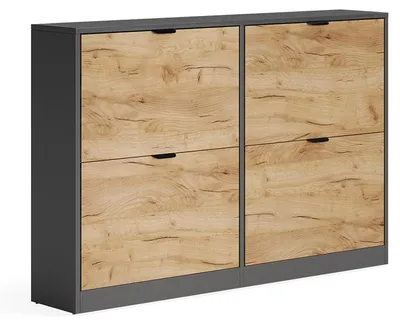 Zdjęcie produktu dla Wózek na buty Vicco Gizmo Dąb goldkraft/Antracyt 115 x 77.6 cm z 2x2 przedziałami, Model 59809
