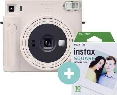 Image de FUJIFILM 70100148677 FUJIFILM instax SQUARE SX 1 Film-Set Sofortbildkamera weiß