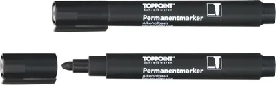 Produktbild von 10 Permanentmarker Allzweckmarker Marker Filzschreiber 4,0mm schwarz