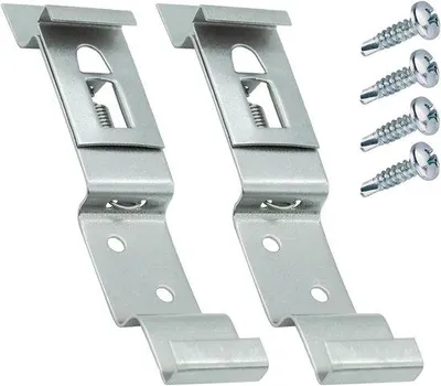 Image de Supports de plaque d'immatriculation en acier inoxydable 125 x 25 mm, lot de 2