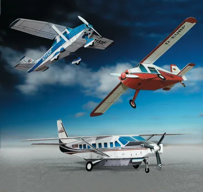 Produktbild von Schreiber-Bogen Kartonmodellbau 3 kleine Flugzeuge
