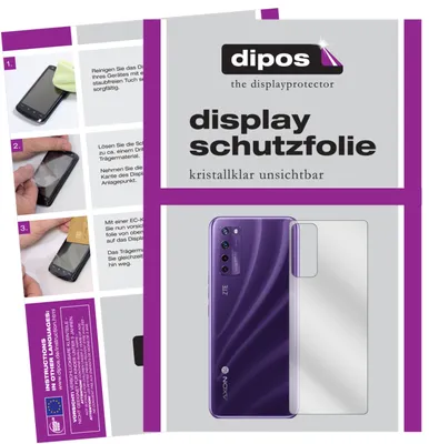 Produktbild von 2x Schutzfolie für ZTE A20 5G Rückseite klar Displayschutzfolie Display Schutz