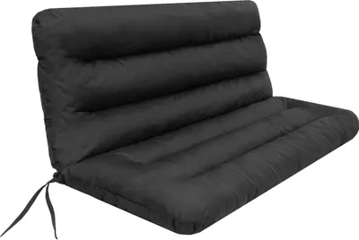Zdjęcie produktu dla PillowPrim poduszka na huśtawkę hollywood - poduszka na ławkę ogrodową - poduszka na ławkę - poduszka na siedzisko i oparcie - szerokość siedziska 180 cm czarna