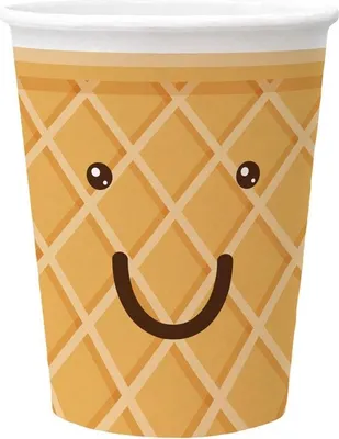 Produktbild von Einwegbecher PAW Ice Cream, 250 ml, 8 Stück