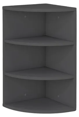 Produktbild von Coemo Eckregal Corner 60 aus Holz 3 Etagen Anthrazit