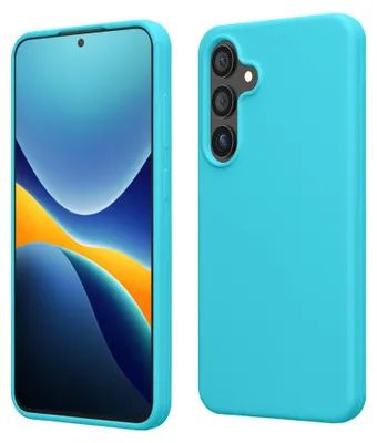 Produktbild von kwmobile Handyhülle für Samsung Galaxy S24 Hülle - Case Silikon - Kabelloses Laden - Schutzhülle Cover in Cool Glacier